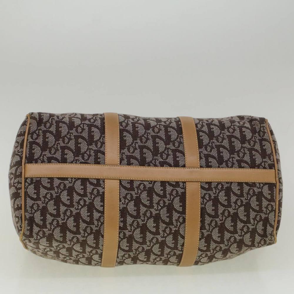 CHRISTIAN DIOR Trotter Canvas Boston Bag Beige Brown Auth 58623 - Picture 9 of 16